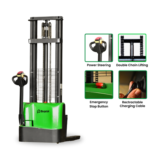 Pronix Fully Electric Stacker 1.5 Ton 3.5m Lifting Height PNXFES-1535
