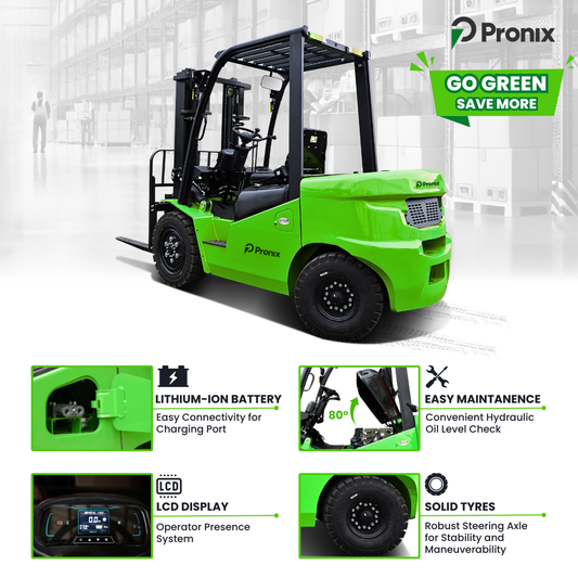 Pronix Electric Forklift 3.0Ton Capacity 4.5m Lifting Height PNXEFL3045