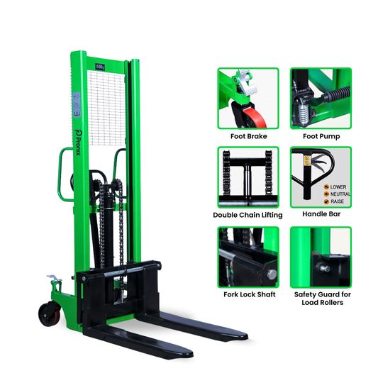 Pronix Manual Stacker 1.5 Ton With 1.6m Lift Height PNXMS-1516