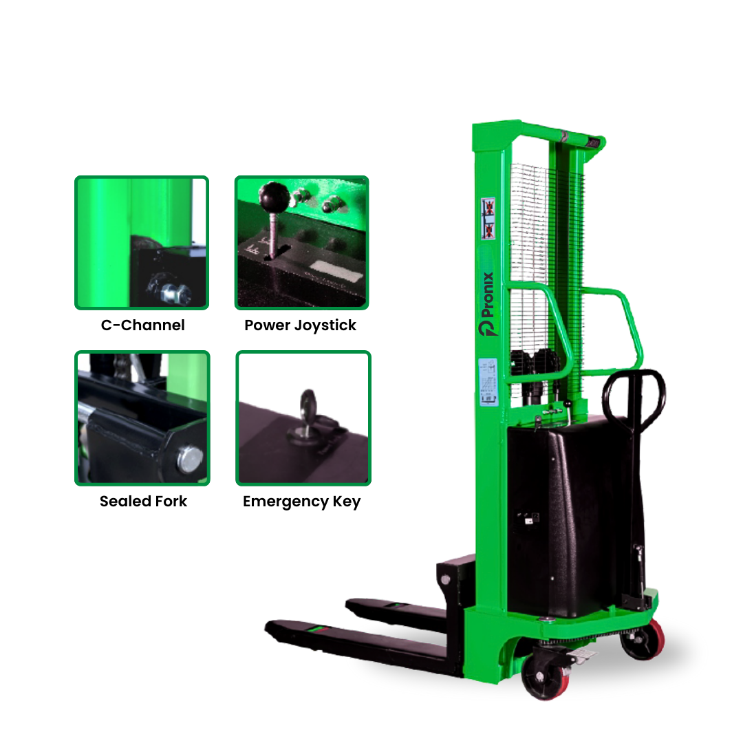Pronix Semi Electric Stacker 1.5 Ton With 1.6m Lift Height PNXSES-1516