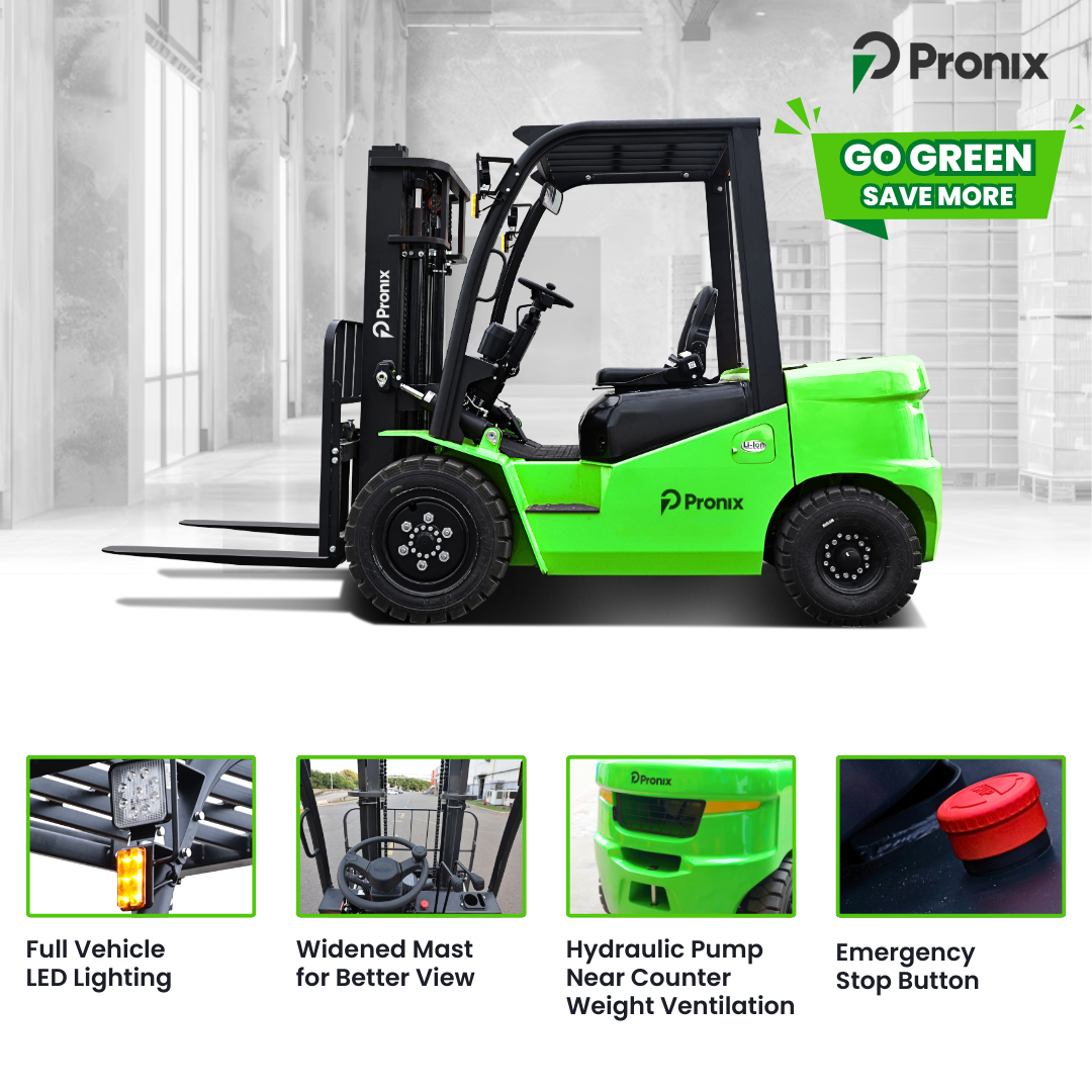 Pronix Electric Forklift 3.0Ton Capacity 4.5m Lifting Height PNXEFL3045