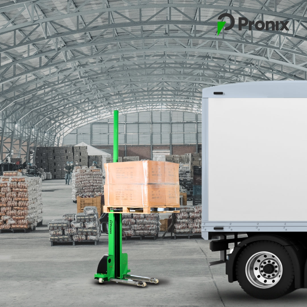 Self Loading All-in-One Stacker Semi-Electric Lifting Capacity 500Kg, 1.3m Lifting Height PNXSESLS-0513 - Pronix