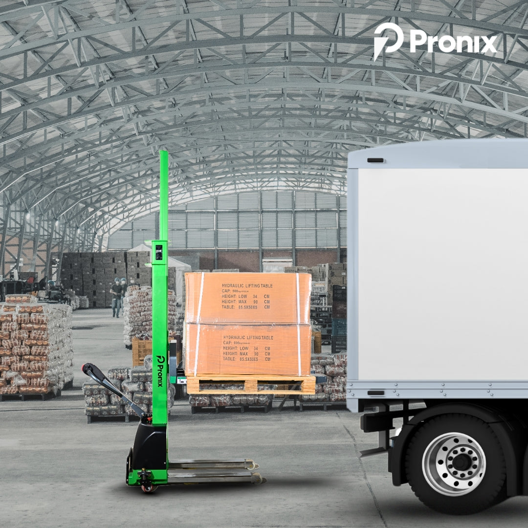 Self Loading All-in-One Stacker Fully Electric Lifting Capacity 500Kg, 1.3m Lifting Height PNXFESLS-0513 - Pronix