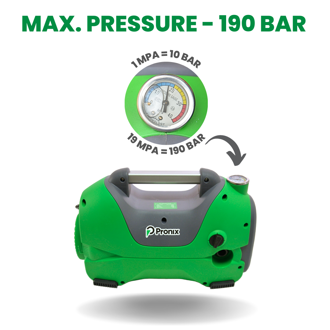 Pronix Portable Pressure Car Washer with 1 Year Warranty Less Water Usage 1800W PNX100