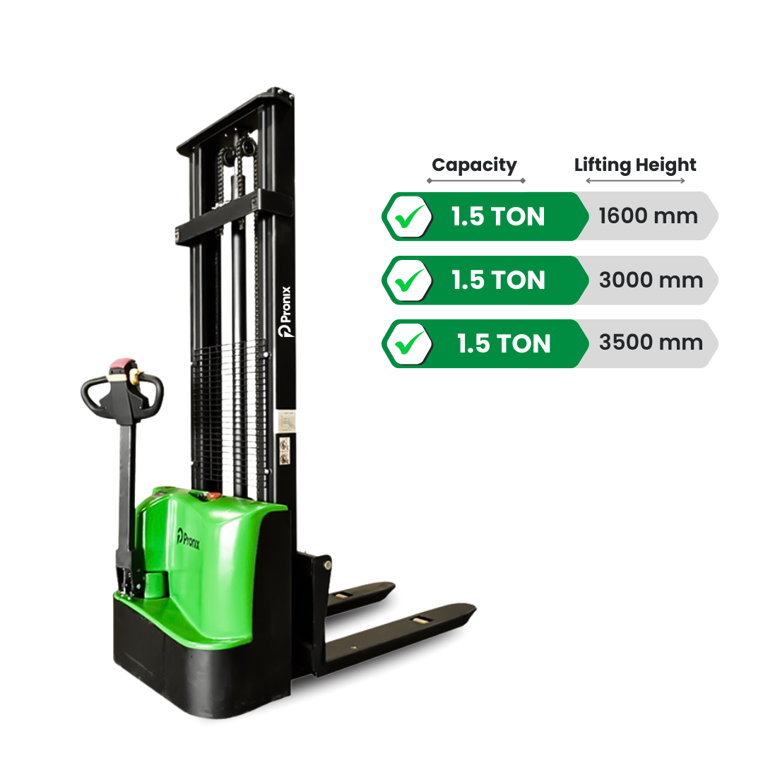 Pronix Fully Electric Stacker 1.5 Ton 3.5m Lifting Height PNXFES-1535