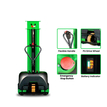Self Loading All-in-One Stacker Fully Electric Lifting Capacity 500Kg, 1.6m Lifting Height PNXFESLS-0516 - Pronix