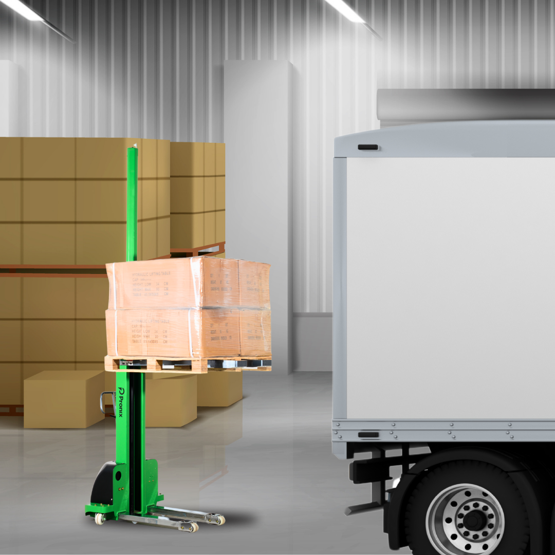 Self Loading All-in-One Stacker Semi-Electric Lifting Capacity 500Kg, 1.6m Lifting Height PNXSESLS-0516 - Pronix