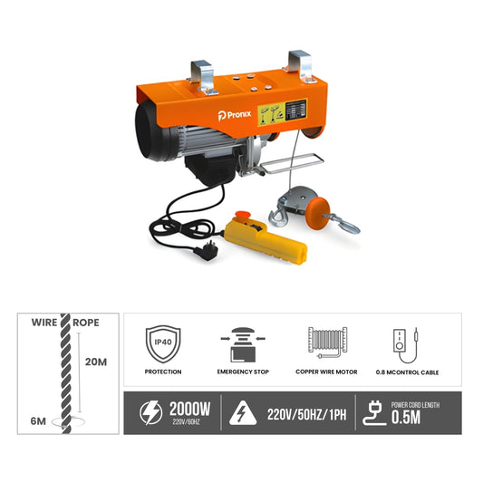 Pronix Mini Electric Hoist 1000Kg PNXMEH-1000