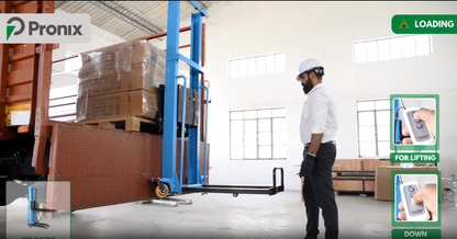 Semi-Electric Self-Loading Stacker with Remote Controller PNXSESLSE-1016 ECO Model-Pronix